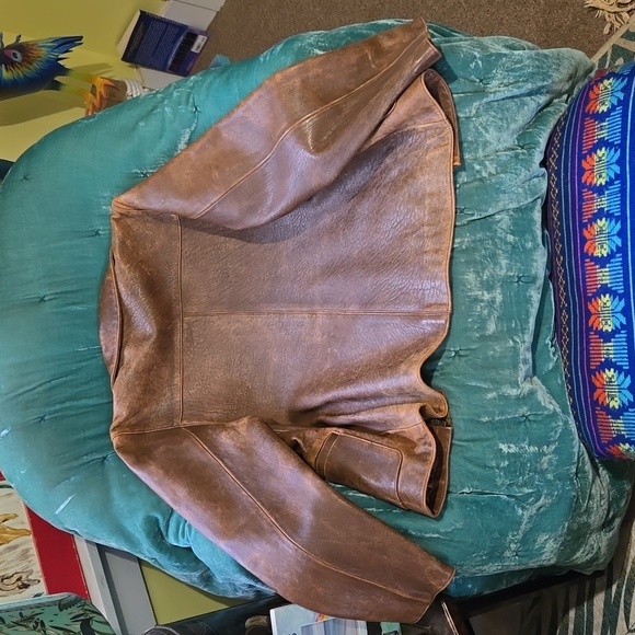 COPY - The Territory Ahead distressed brown leather jacket - Picture 4 of 13